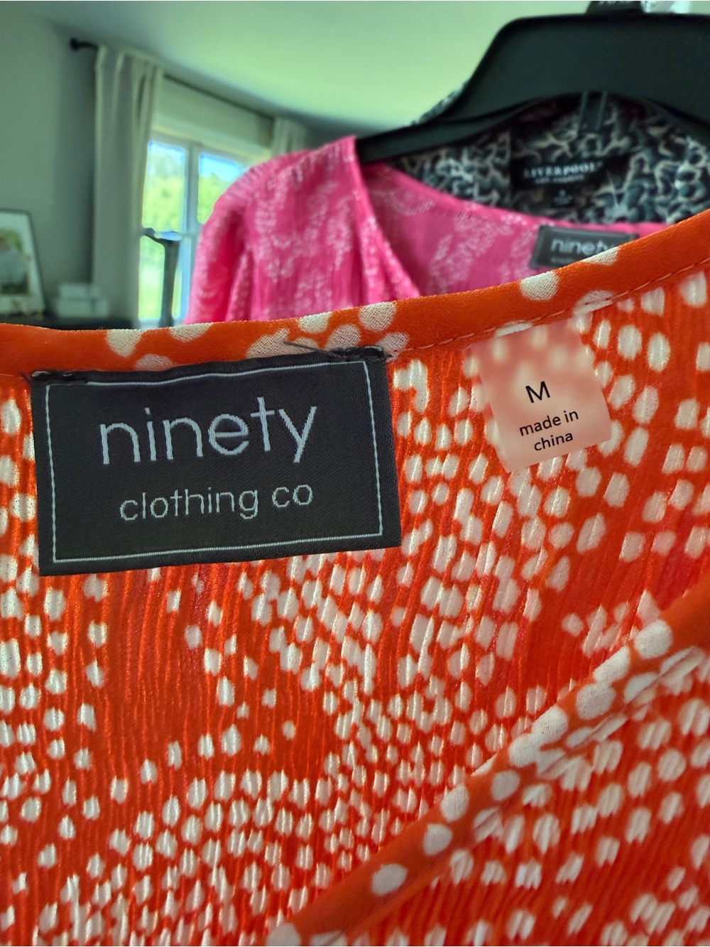 Ninety clothing co blouse-size medium-orange - Picture 5 of 7